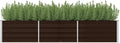 Raised Garden Beds Outdoor Balcony Planter Boxes Garden Raised Bed Brown 94.5x31.5x17.7 Galvanized Steel Suitable for Garden Terrace and Balcony planters