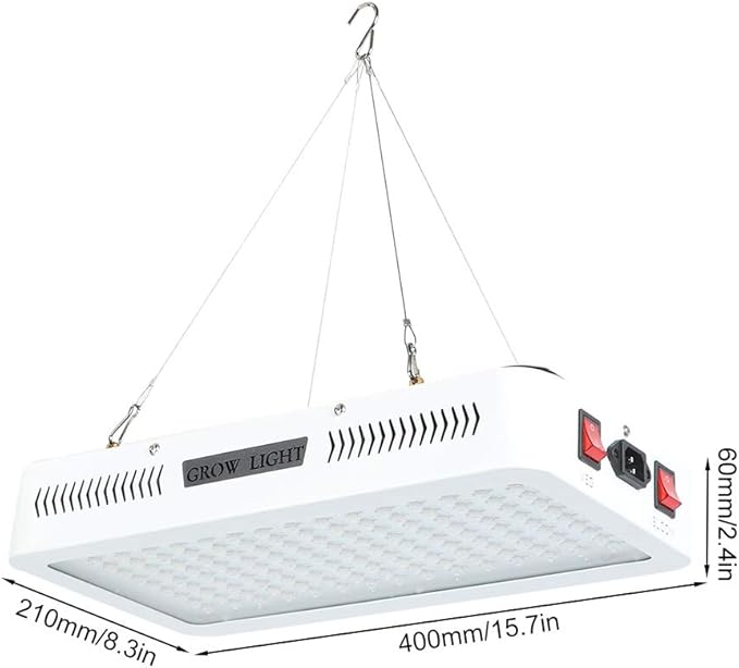 LED Grow Light 1500W Full Spectrum Energy Efficient Aluminum White