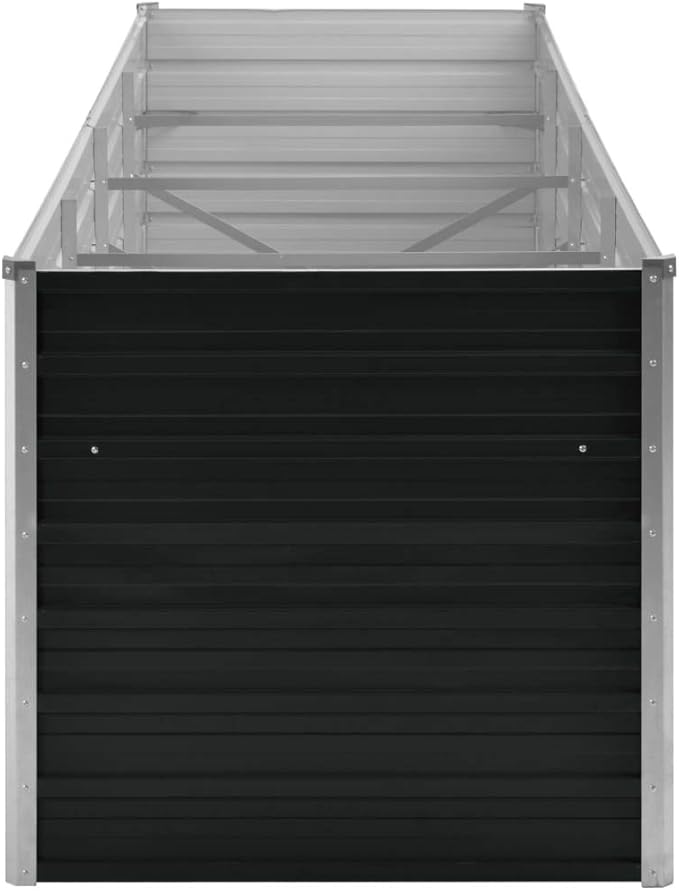 Garden Raised Bed Anthracite 126x31.5x30.3 Galvanized Steel