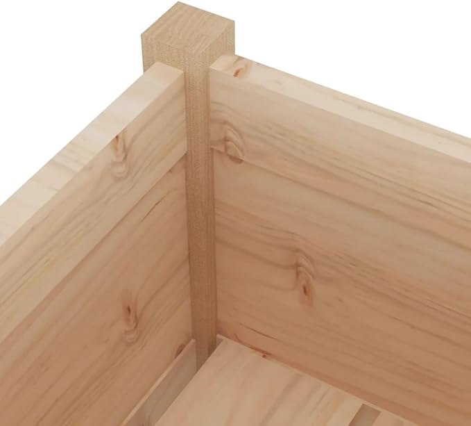 Garden Planter Standing planters Raised Flower Bed Planter Boxes Gardening Box Suitable for Corridor Courtyard Orchard Nursery 12.2x12.2x27.6 Solid Wood Pine