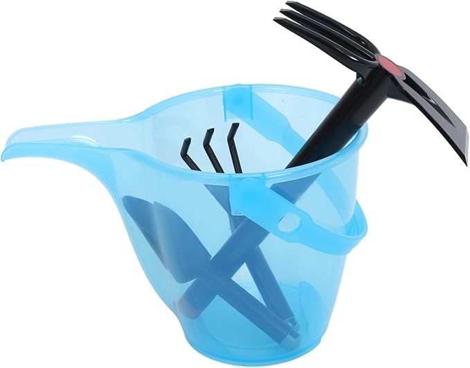 TOYANDONA Gardening Tool Set Compact Plastic Shovel Fork Rake Bucket for Beach Digging Outdoor Fun Educational Gardening Activities Portable Multipurpose Hand Tools for Boys