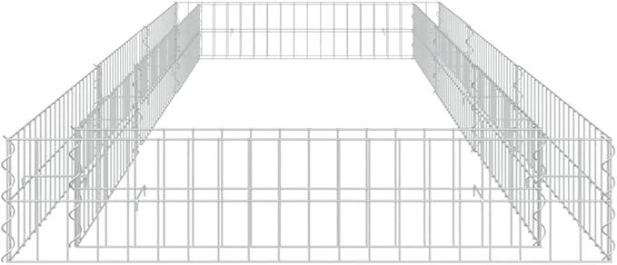 SKM Gabion Raised Bed Galvanized Steel 118.1x39.4x7.9
