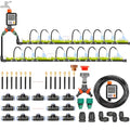 Efficient Drip Irrigation System Kit - Quick-Connect 40m/131ft with Dual-Spec Faucet Adapters (1/2 &amp 3/4) for Gardens Greenhouses Yards &amp Raised Beds
