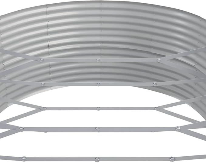Extra Long Anthracite Oval Raised Garden Bed 214.2 x 39.4 in Powder-Coated Steel Planter Box for Outdoor Plants Herbs Tomatoes Balcony or Patio Modern Design