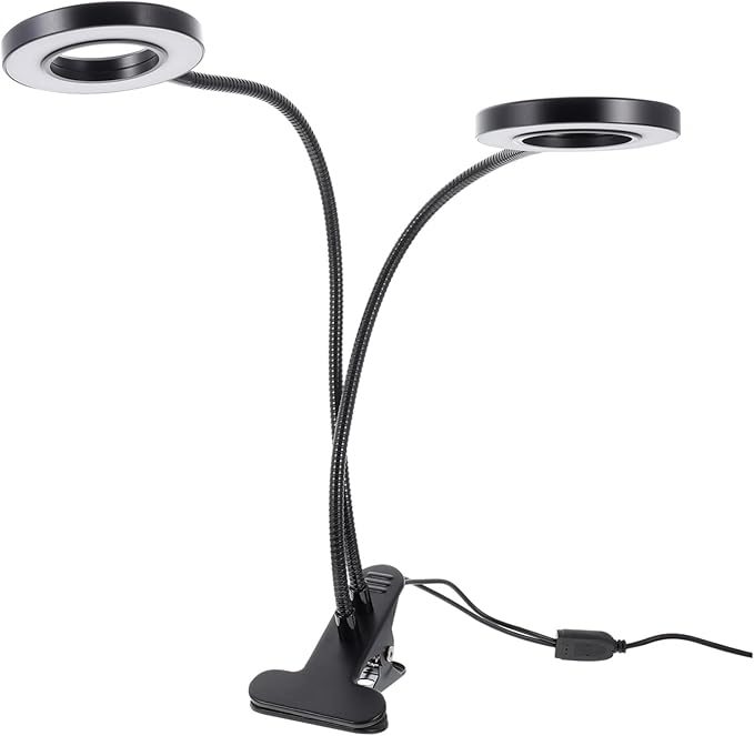 Led Plant Growth Lamp Seed Starting Grow Lights Dual-Head Clamp Light Indoor Greenhouse Lighting