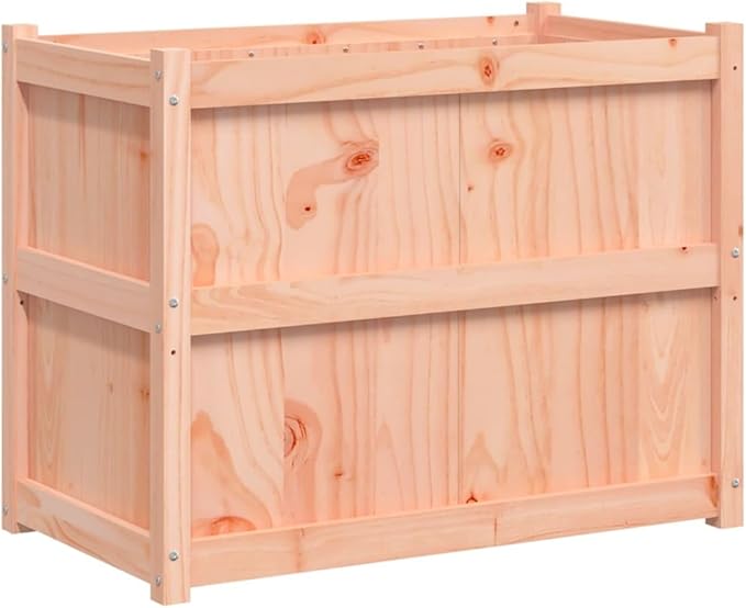 Garden Planter Natural Wood Solid Douglas Fir 35.4x19.7x27.6 in Raised Garden Bed for Outdoor Plants Patio Deck