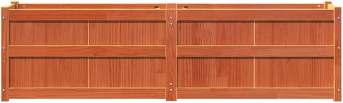 Wooden Raised Garden Bed Garden Planter Box Outdoor Wood Raised Garden Bed for Planting Plants Vegetables Wax Brown 70.9x19.7x19.7 Solid Wood Pine-262