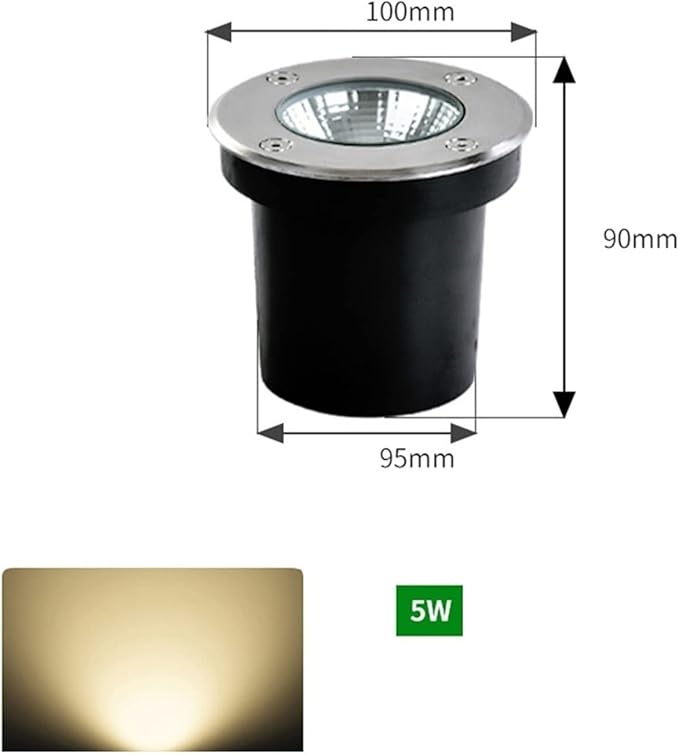 Pool Bulbs LED Landscape COB LED 5W High Load-Bearing for Path Garden TerraceWarm White Light 12V