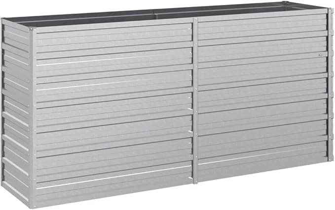 Galvanized Steel Garden Raised Bed for Landscape Fence Walls Retaining – Wire Welded Bed for Rock Garden 63.0 x 15.7 x 30.3 in