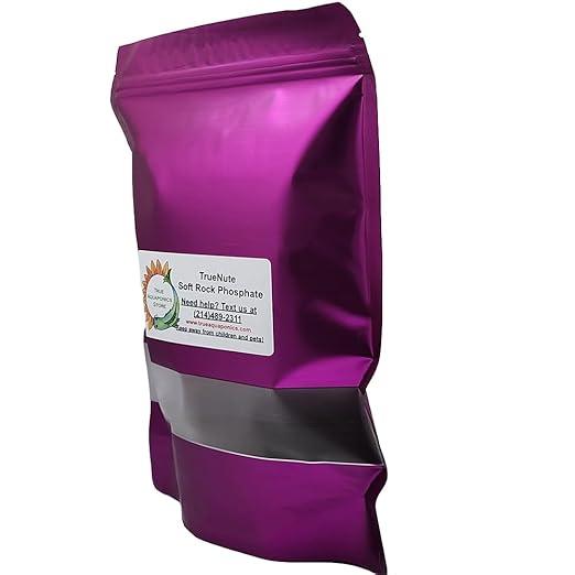 TrueNute Soft Rock Phosphate Powder 16 Oz for Aquaponics Fertilizer Hydroponics Fertilizer Traditional Garden Fertilizer Indoor and Greenhouse Plants to Correct Phosphate Deficiency ™
