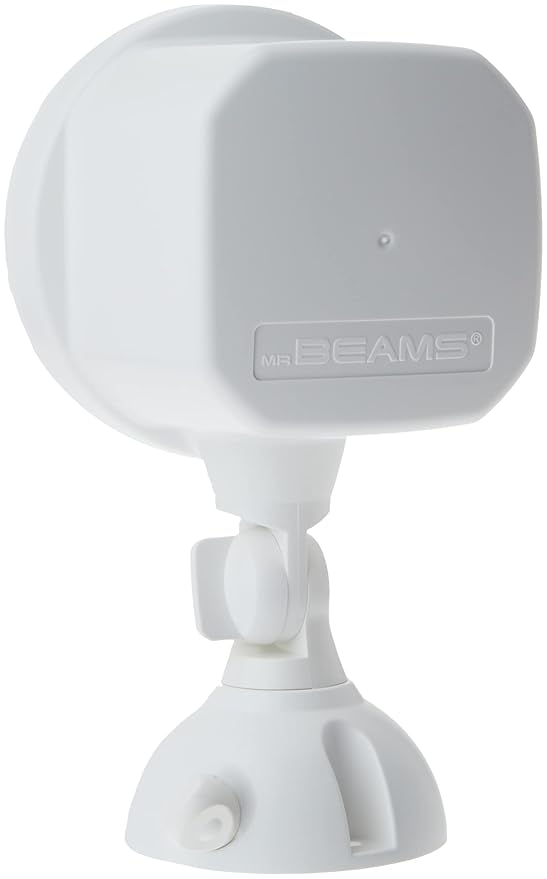 Mr. Beams MB382 400 Lumen Version Weatherproof Wireless Battery Powered Led Ultra Bright Spotlight with Motion Sensor 2-Pack White White 400 Lumens (MB382-WHT-02-13)