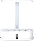 Indoor Garden Hydroponics Growing System Kit Full Spectrum 2.5L Water Tank 10 Pods Plant Germination Height Adjustable Automatic Timer Growth Lamp Countertop with LED Grow Light