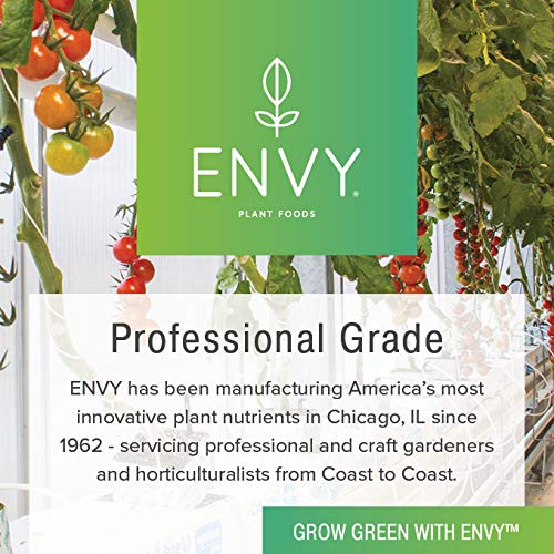 ENVY Part B (1-5-6) NPK - Part B of Two-Part Base Nutrient for Growing Vegetables Herbs &amp Fruit Complete Base Nutrients for Hydro Soil &amp Coir (Quart)