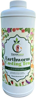 Worm Tea for Gardening - 32oz Quart - Organic Earthworm Soil Enhancer - Vermicompost with Kelp - Increase Yields Boost Growth Reduce Stress- Vegetables Flowers Fruit Trees - Plant Probiotic