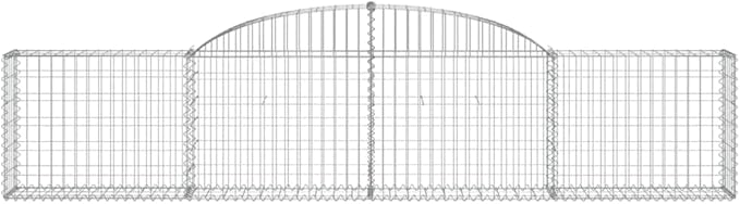 Gabion Basket Galvanized Steel Wire Mesh Retaining Wall for Garden Fence Landscape 118-Inch Iron Cage 4-Piece Basket Set