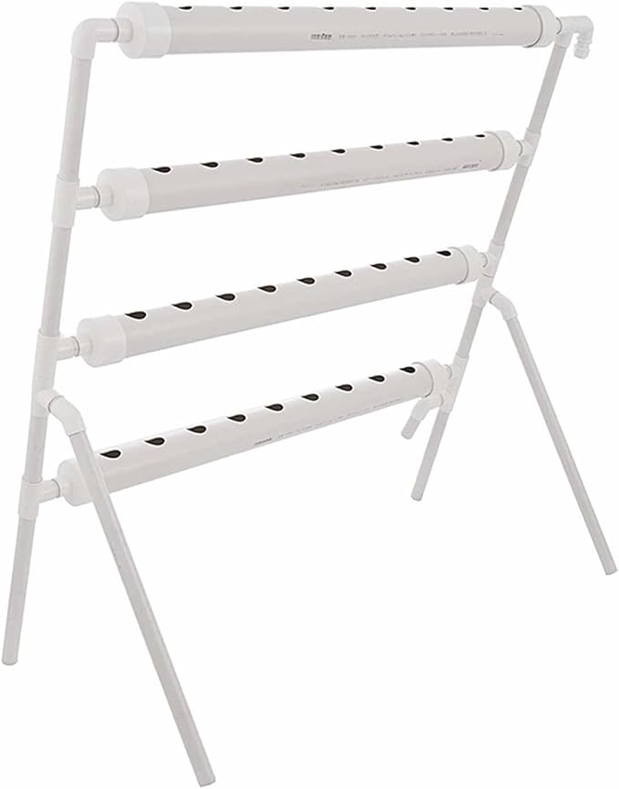 Hydroponic Tower Growing Sytem Hydroponics Growing System Garden Kit Farm Equipment PVC Pipe Vertical Hydroponics Grow System Family Greenhouse Planter(Bianco 72 Double Flat)