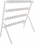 Hydroponic Tower Growing Sytem Hydroponics Growing System Garden Kit Farm Equipment PVC Pipe Vertical Hydroponics Grow System Family Greenhouse Planter(Bianco 54 Single Flat)