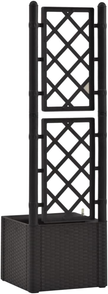 Garden Raised Bed PlanterGarden BedGalvanized Raised Garden BedPlanter Raised bedsGalvanized Planterwith Trellis and Self Watering System Anthracite