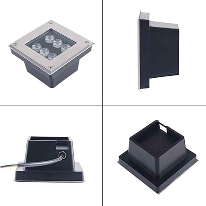 LED Landscape Lights - 85-265V Outdoor SpotlightsSquare Recessed Ground Light IP66 Waterproof Outdoor Buried Lights Ground LED Landscape LightsSpotlight Led Beam Lamp(Purple Light12W)