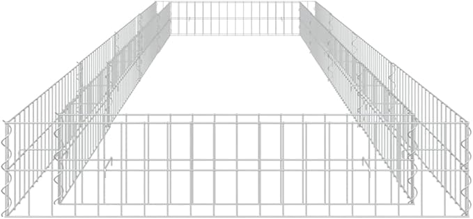 YAFF Gabion Raised Bed Galvanized Steel 157.5x39.4x7.9