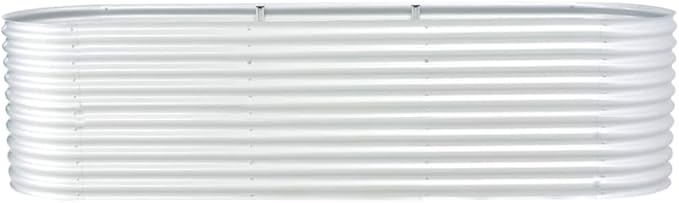 Garden Raised Bed PlanterGarden BedGalvanized Raised Garden BedPlanter Raised bedsGalvanized Planter126x31.5x31.9 Galvanized Steel Silver
