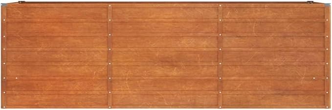 YAFF Garden Raised Bed Corten Steel Large Rustic Planter Box 94.5x31.5x30.3 Weather-Resistant Durable Outdoor Gardening for Vegetables Flowers Herbs Easy Assembly