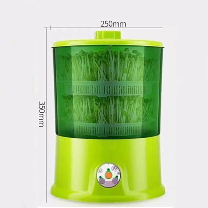 Portable Bean Sprouts Machine 2 Layers Automatic Sprouts Growing Kit Three Modes for Soybean Mung Bean Red Bean Radish