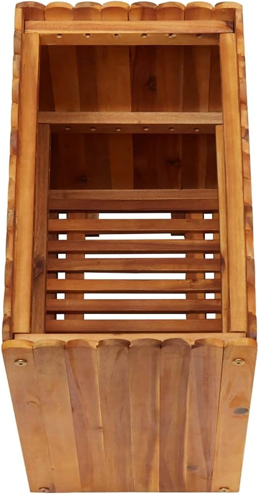 Garden Raised Bed PlanterGarden BedGalvanized Raised Garden BedPlanter Raised bedsGalvanized PlanterFlower Bed19.6x11.8x19.6 Solid Acacia Wood