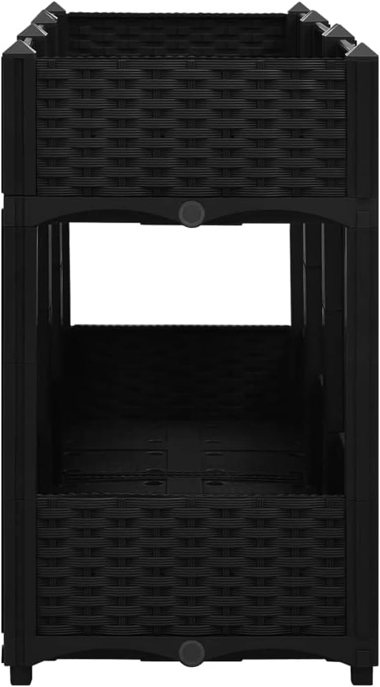 Raised BedOutdoor Planting BoxesIndustrial Rustic PlanterRaised Beds for GardeningPlantersfor Backyard Patio Balcony Garden47.2x15.7x28 Polypropylene