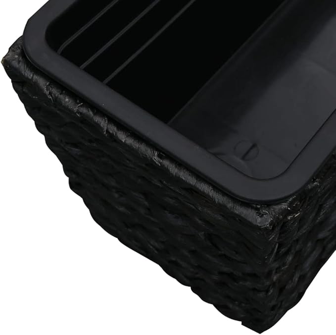 Planter Set of 2 Black Water Hyacinth Steel Cage Welded Wire Garden Baskets for Potted Plants Galvanized Mesh for Patio Cages for Stones Landscape