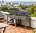 Elevated Garden BedWood Raised GBoxwith Side TableBottom ShelfBed Liners and Drainage Holes