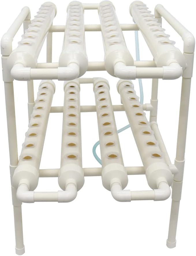 Wall-Mounted Hydroponic Grow Kit 72 Plant Sites Hydroponics Planting System 8 PVC Pipes Hydroponic Gardening Indoor System with 110V Water PumpPlanting SpongeHose