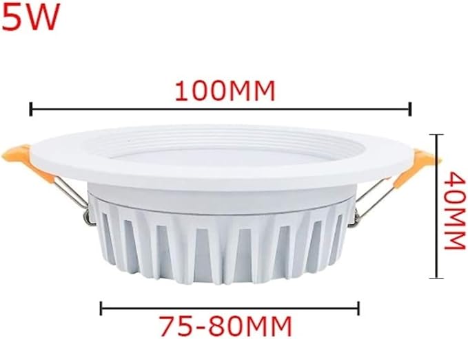 SHENSHENG-1pack Outer Diameter 10 Cm Ultra-Thin Recessed Lighting 5w with Junction Box Led Ceiling Light Daylight Indoor Spotlight Livingroom Aisle Balcony Dimmable Downlight