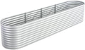 Garden Raised Bed 157.4x31.4x31.8 Galvanized Steel Silver