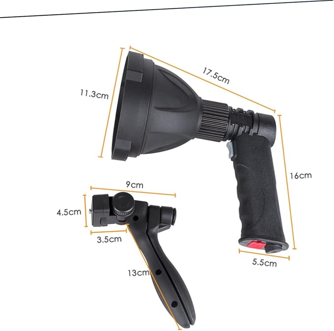 Uonlytech 4000mah Adjustable Led Spotlight Flashlight Range Modes Rechargeable for Camping Solar Lights for Outdoor Use