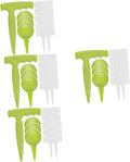 Kisangel 4sets Gardening Tool Kit Dibbler Plant Sowing Dispenser and Plant Labels for Home Gardening Easy to Use and Versatile Sowing Tool