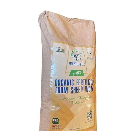Monpellet Organic Fertilizer 30LB Bag Fertilizer from Sheep Wool for Outdoors &amp Indoors for Fruit Vegetable Flowers Plants