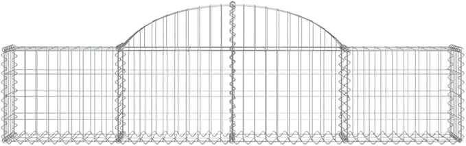 Silver Galvanized Iron Gabion Basket 78.7 x 78.7 x 11.8 in Raised Garden Bed Planter Outdoor Rectangular Metal Frame Flower Bed for Garden Terrace Patio