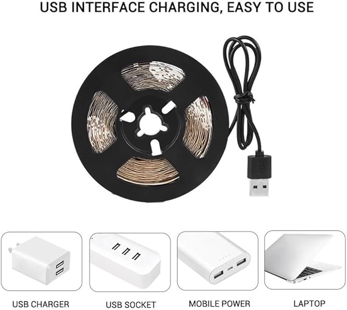 Fengyan Landscape Lights 10m/Set USB Plant Light Strip 5V Plant Grow Light Strip 2835 LED Grow Light Strip Full Spectrum Plant Light LED Street Lamp (Size : 10m IP20)