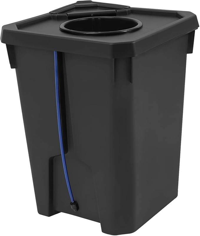 Hydroponics Grow System with Top Drip Kit 7.13 Gal Hydroponics Growing System Kit with Air Pump Clay Pebbles Culture Bucket System Recirculating Drip Garden System (1)
