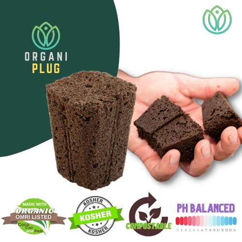 VPS OrganiPlug Hydroponic Seed Starter Plugs 2000 Pack Rapid Root Planting Pods for Seedling Clone Cutting Promotes Plant Flower Vegetable Growth w/Organic Soil Ingredients Fits Standard Tray