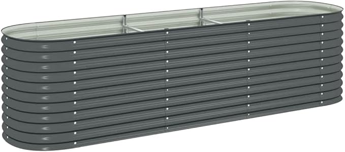 Raised Garden Bed 126 x 31.5 x 31.9 Galvanized Steel Planter Box Large Outdoor Raised Flower Bed for Vegetables Herbs Flowers Patio and Garden