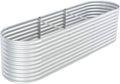 Garden Raised Bed PlanterGarden BedGalvanized Raised Garden BedPlanter Raised bedsGalvanized Planter126x31.5x31.9 Galvanized Steel Silver
