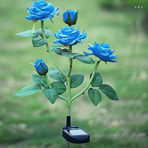 Plant Growing Lamps Solar Flower Light Rose Flower Lamp Led Solar Light for Garden Decoration Waterproof Outdoor Landscape Lawn Lamp for Patio Yard(2)