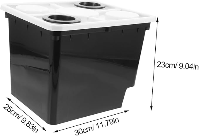 Plastic Planting Basket Cultivation Buckets for Cilantro Hydroponic Plants Bucket Black 2 Hole Covers Suitable for Home Garden