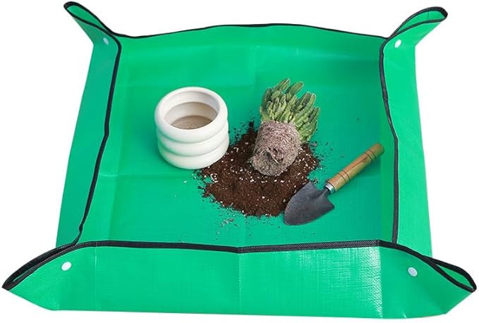 4-Piece Premium Garden Tool Set - Heavy-Duty Rust-Proof Gardening Kit with Ergonomic Handles Waterproof Planting Mat &amp Storage Case | Perfect Gardening Gifts for Women Men &amp Plant Lovers