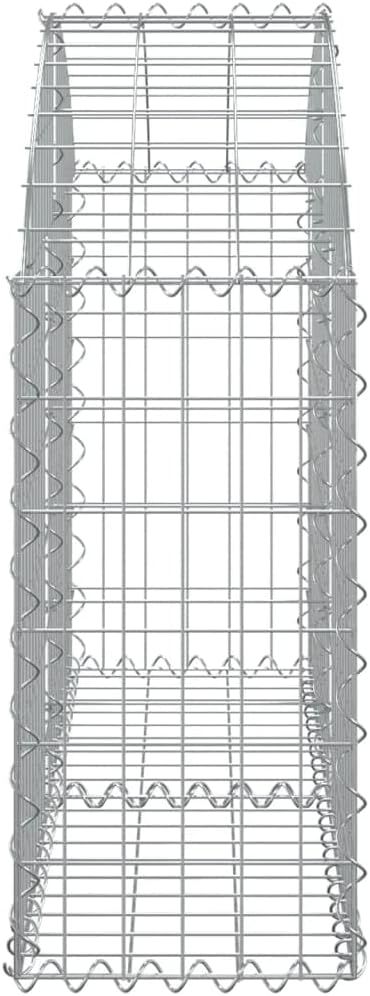 Arched Galvanized Iron Gabion Basket - 39.4x11.8x23.6/31.5 Outdoor Metal Planter for Gardening Flower Plant Beds &amp Vegetable Growing Large Box for Vertical Garden