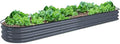 Oval Planter Raised Beds Raised Garden Bed Outdoor Galvanized Metal Planter Box Multi-Size Modular Garden Bed Kit Oval Versatile Planting (Color : Gray Size : 60x60x20cm)