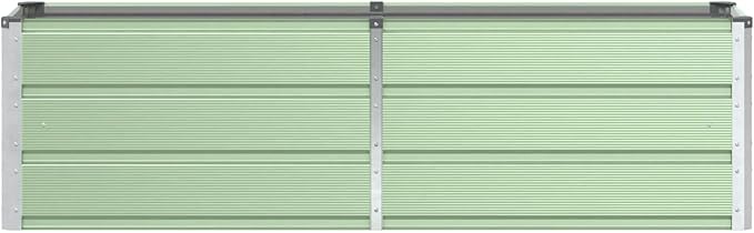 Steel Raised Garden Bed for Gardening Metal Planter Box for Vegetables Fruits Flowers 62.99 x 15.75 x 17.72 in Green-614