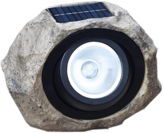 Stone Solar Lamp LED Solar Resin Lantern Lawn Light Rock Spotlight Waterproof Simulation Stone Lamp for Garden Outdoor